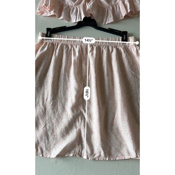 Abound A line Mini MOO Skirt Size MEDIUM Blush Pink Abstract - Picture 9 of 10